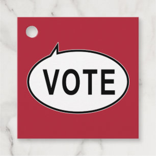 VOTE - Red Favor Tags