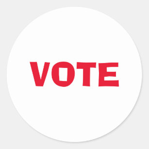 Vote - Red Letter Election Political Classic Round Sticker