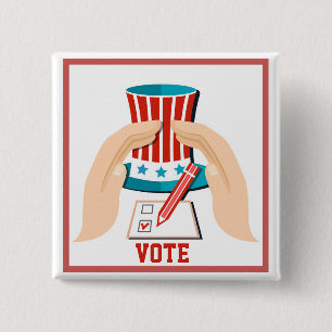 Vote Red Presidential Election Button