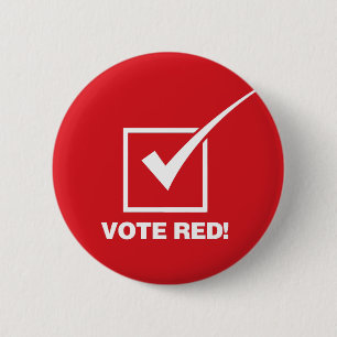 Vote Red - Solid Button