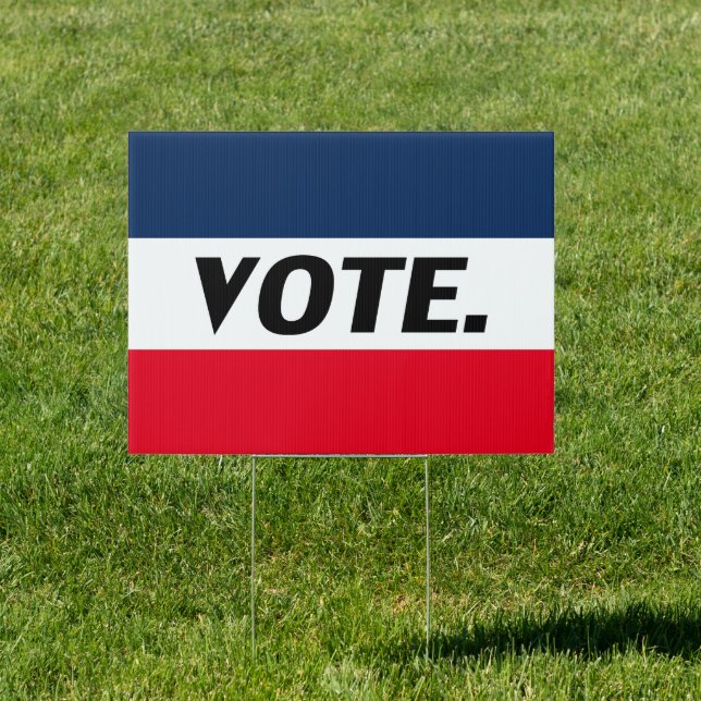 Vote red white and blue modern patriotic sign (Insitu)