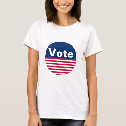 Vote Red White and Blue Patriotic Stripes T_Shirt
