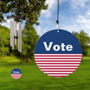 Vote Red White and Blue Patriotic Wind Chime
