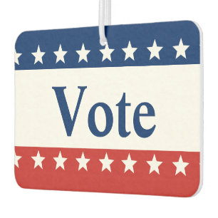 Vote Red White and Blue Patriotic with Stars Air Freshener