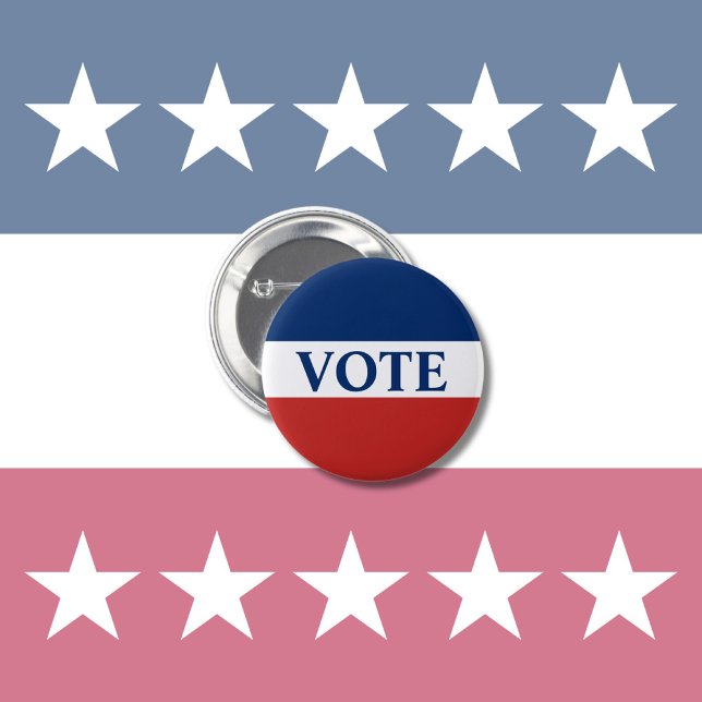 VOTE Red White and Blue Stripes Button (Creator Uploaded)