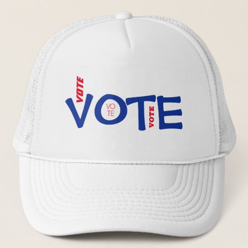 Vote Red White and Blue Trucker Hat
