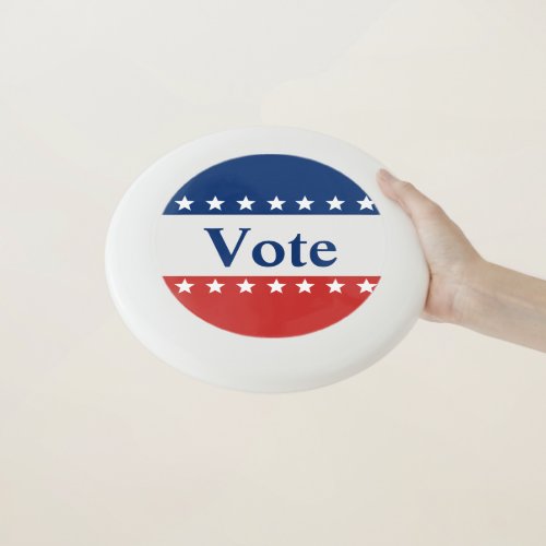 Vote Red White and Blue with Stars and Stripes Wham_O Frisbee