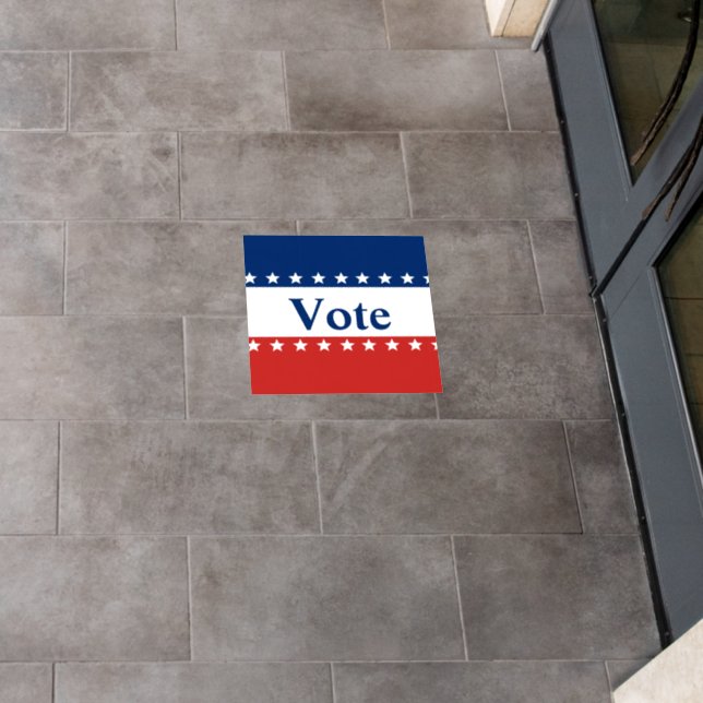 Vote Red White and Blue with Stars Floor Decals (Restaurant)