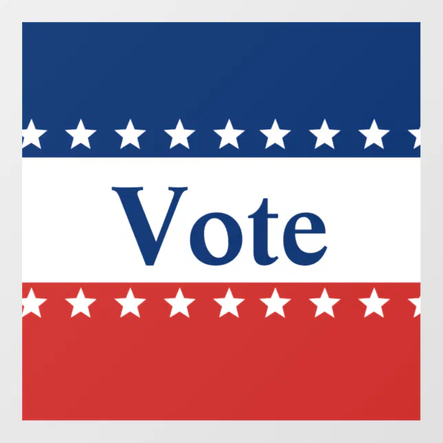 Vote Red White and Blue with Stars Floor Decals | Zazzle