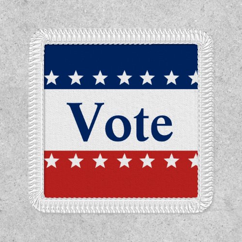 Vote Red White and Blue with Stars Patch