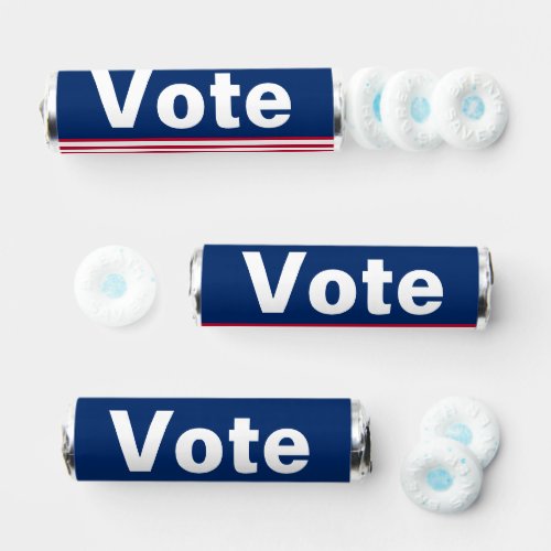 Vote Red White and Blue With Stripes Breath Savers Mints