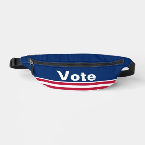 Vote Red White and Blue with Stripes Fanny Pack