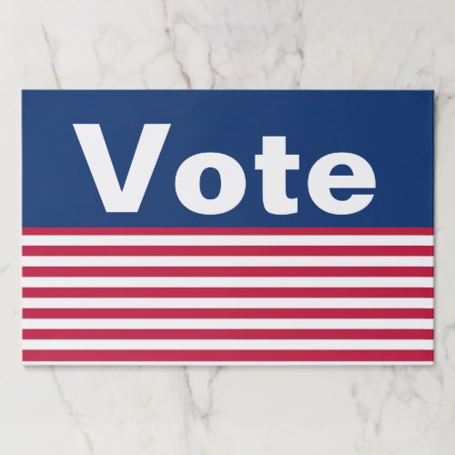 Vote Red White and Blue with Stripes Paper Pad