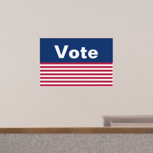 Vote Red White and Blue with Stripes Wall Decal