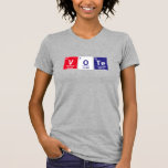 Vote Red White Blue Periodic Table of Elements T-Shirt<br><div class="desc">Inspire others to vote with this cool science themed shirt featuring elements from the periodic table spelling out the word "Vote" in the red,  white and blue colors of the United States flag.  Elements include  element name,  weight,  and atomic number</div>