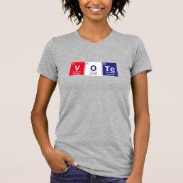 Vote Red White Blue Periodic Table of Elements T-Shirt