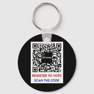 Vote - Register To Vote Ca Keychain
