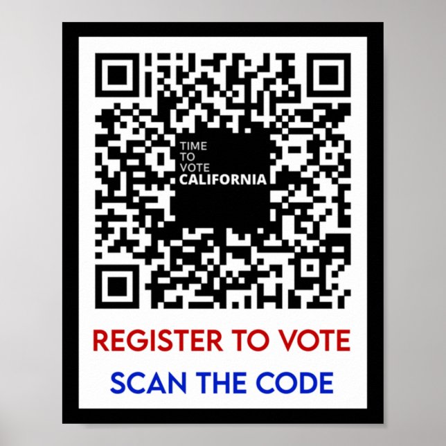 Vote - Register To Vote Ca  Poster (Front)