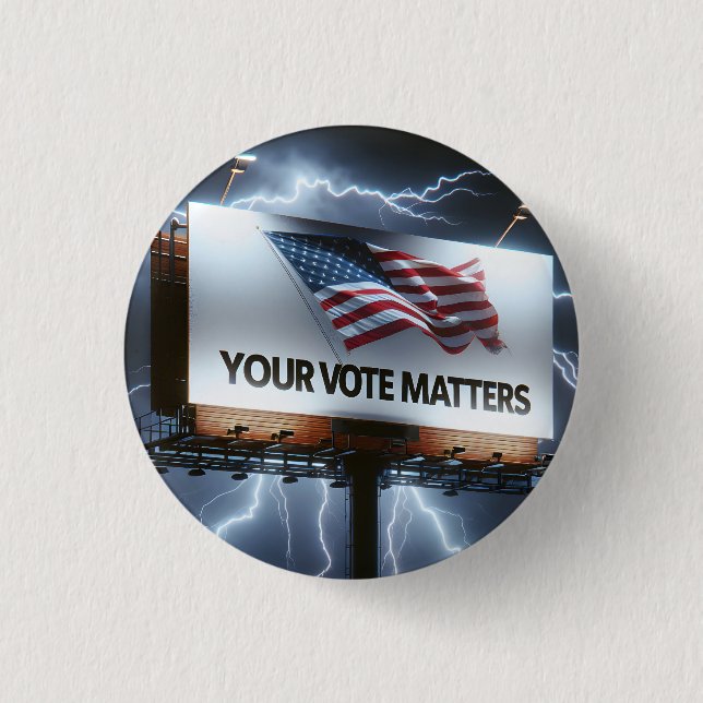 Vote Reminder Billboard With Lightning Button (Front)