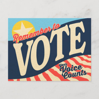 Vote Reminder Cards - Your Voice Counts!