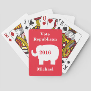 Vote Republican 2016 Name Personalized Poker Cards