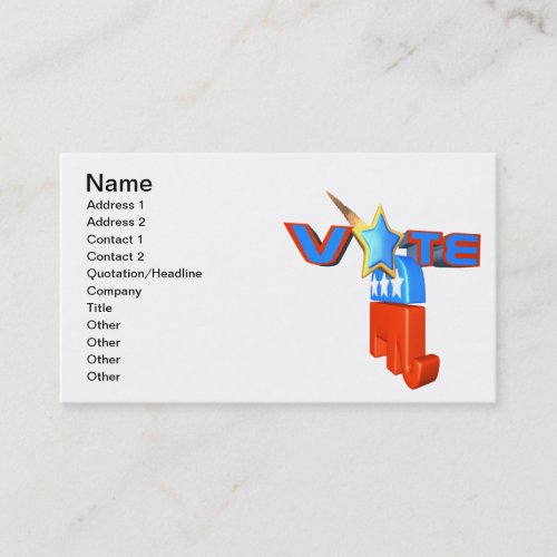 Vote Republican Business Card Template