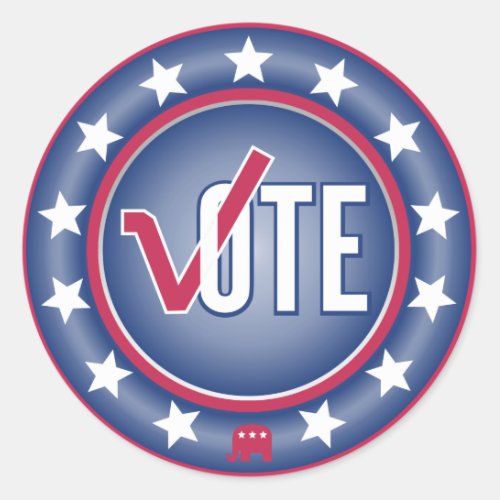 Vote Republican Classic Round Sticker