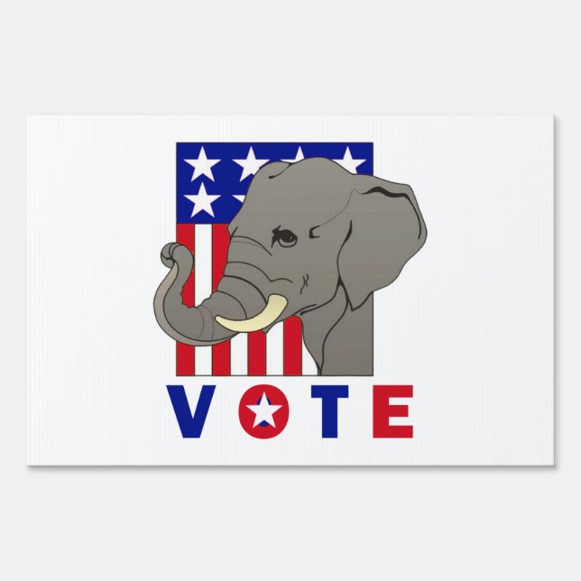 VOTE REPUBLICAN ELEPHANT Yard Sign (Front)
