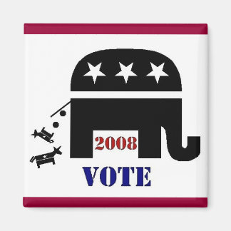 VOTE REPUBLICAN IN 2008 SQUARE MAGNET