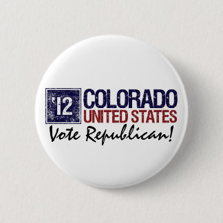 Vote Republican in 2012 – Vintage Colorado Pinback Button