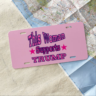 Vote Republican Party 2024 Funny Woman For Trump License Plate