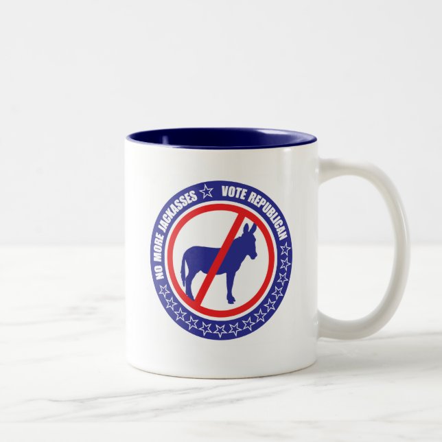 vote republican Two-Tone coffee mug (Right)