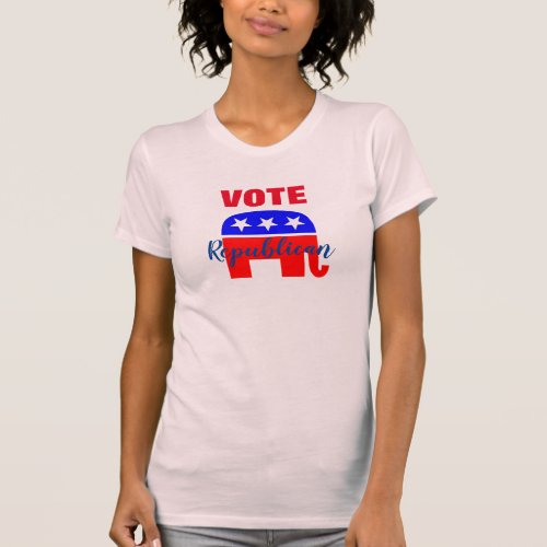 VOTE Republican with Patriotic Elephant T_Shirt