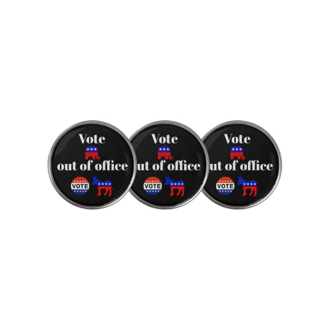 Vote Republicans Out of Office Golf Ball Markers (3 Up)