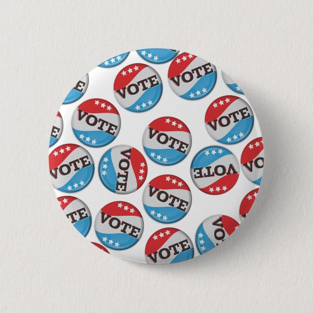 Vote Retro Badge Button (Front)
