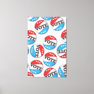 Vote Retro Badge Canvas Print