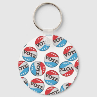 Vote Retro Badge Keychain