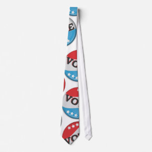 Vote Retro Badge Neck Tie