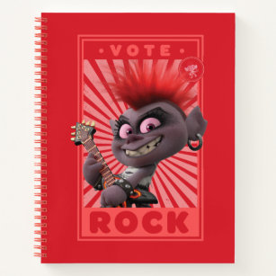 Vote Rock Music - Barb Notebook