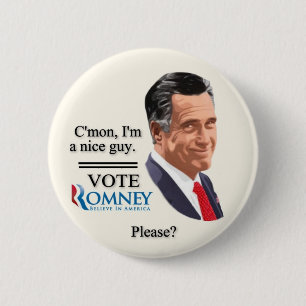 Vote Romney Please? Button