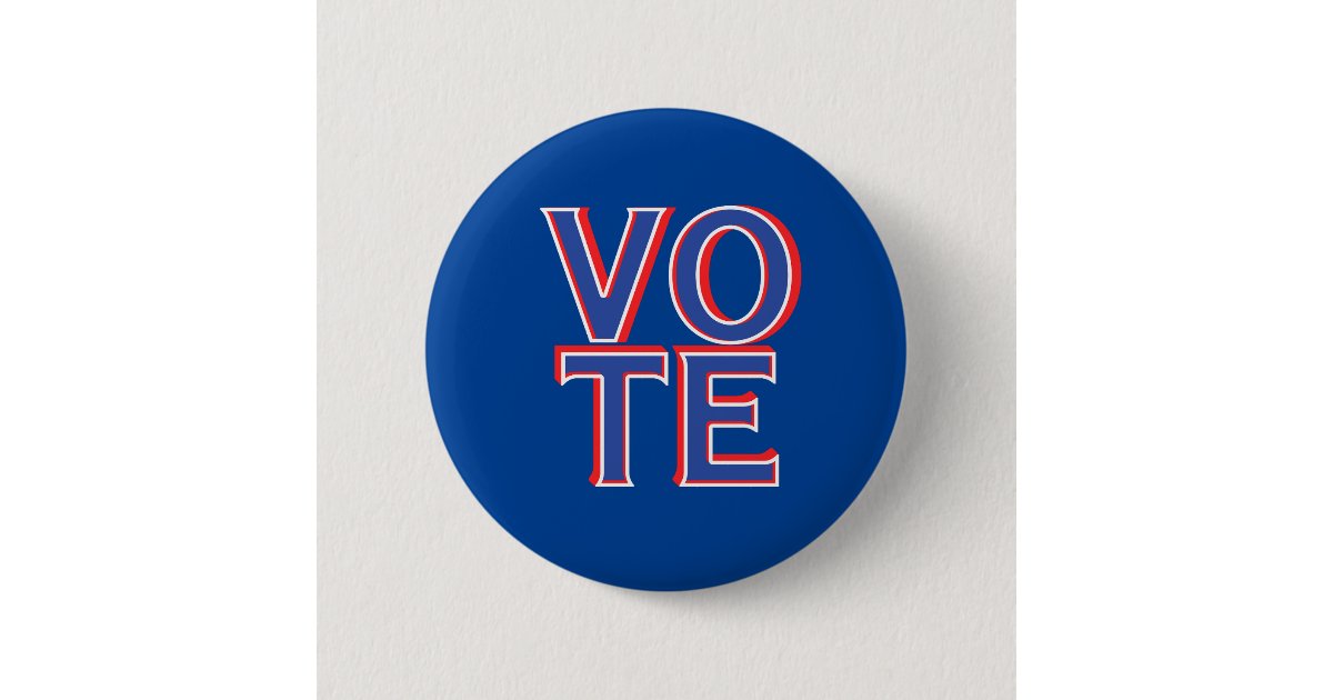 Vote Round Sticker Political Campaign Merchandise Button | Zazzle