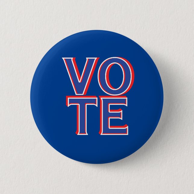 Vote Round Sticker Political Campaign Merchandise  Button (Front)