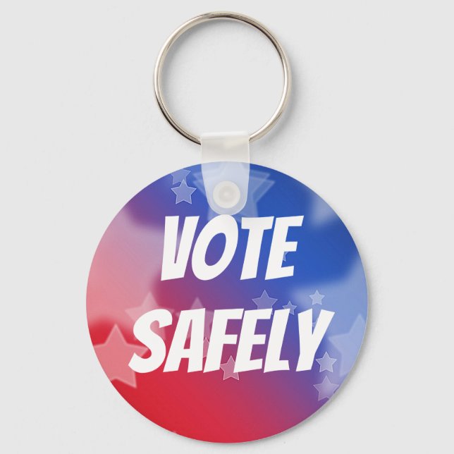 Vote Safely Keychain (Front)