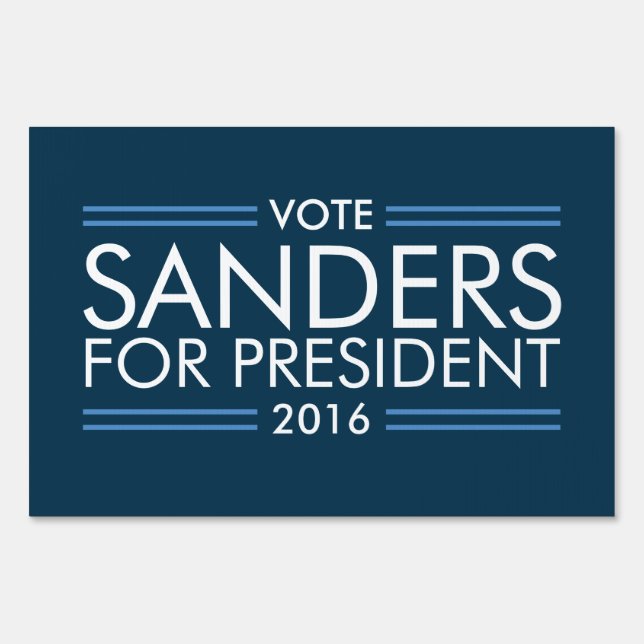 Vote Sanders for President 2016 Yard Sign (Back)