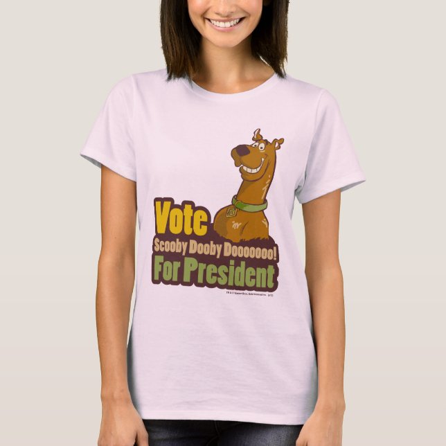 Vote Scooby Dooby Doo for President T-Shirt (Front)