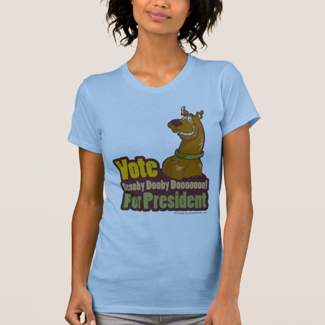 Vote Scooby Dooby Doo for President T-Shirt (Front)
