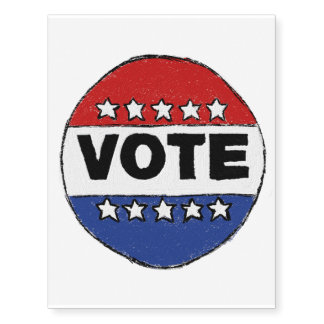 Vote Sketch Temporary Tattoos