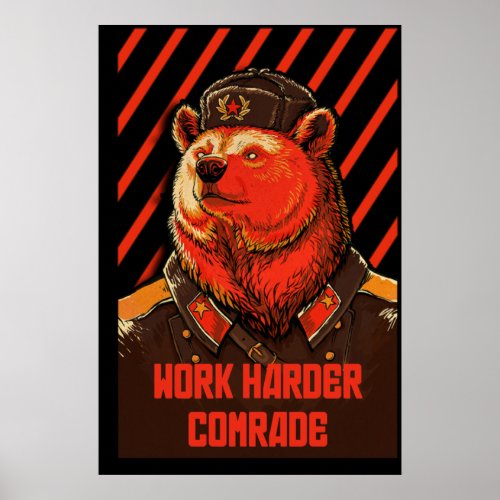 Vote Soviet bear _ russian bear meme Poster