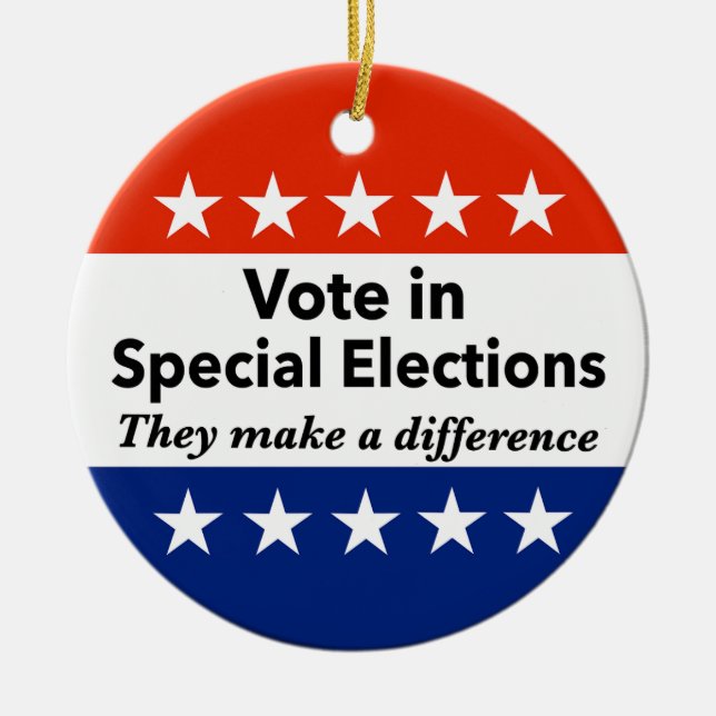 Vote Special Elections Ceramic Ornament (Front)