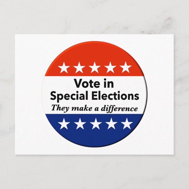 Vote Special Elections Postcard (Front)